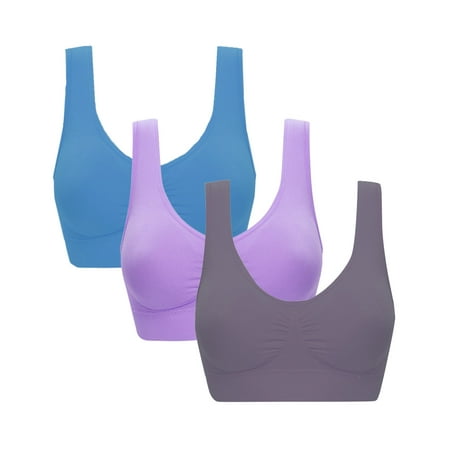 

Sports Bras For Women High Support Large Bust Double Women Plus Size Strapless Bra Bandeau Tube Removable Padded Top Stretchy