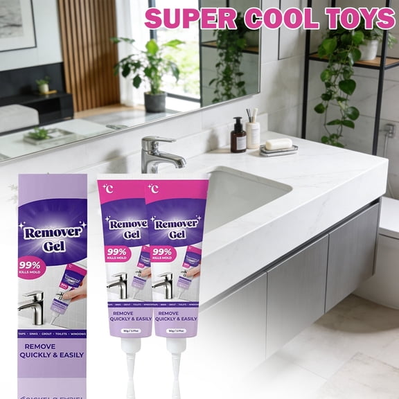 2Pack Mold Remover Gel - 99% Effective Instant Cleaning Gel for Bathroom Tile Grout, Sinks, Sealants, and Window Frames, 90g (3.17oz)