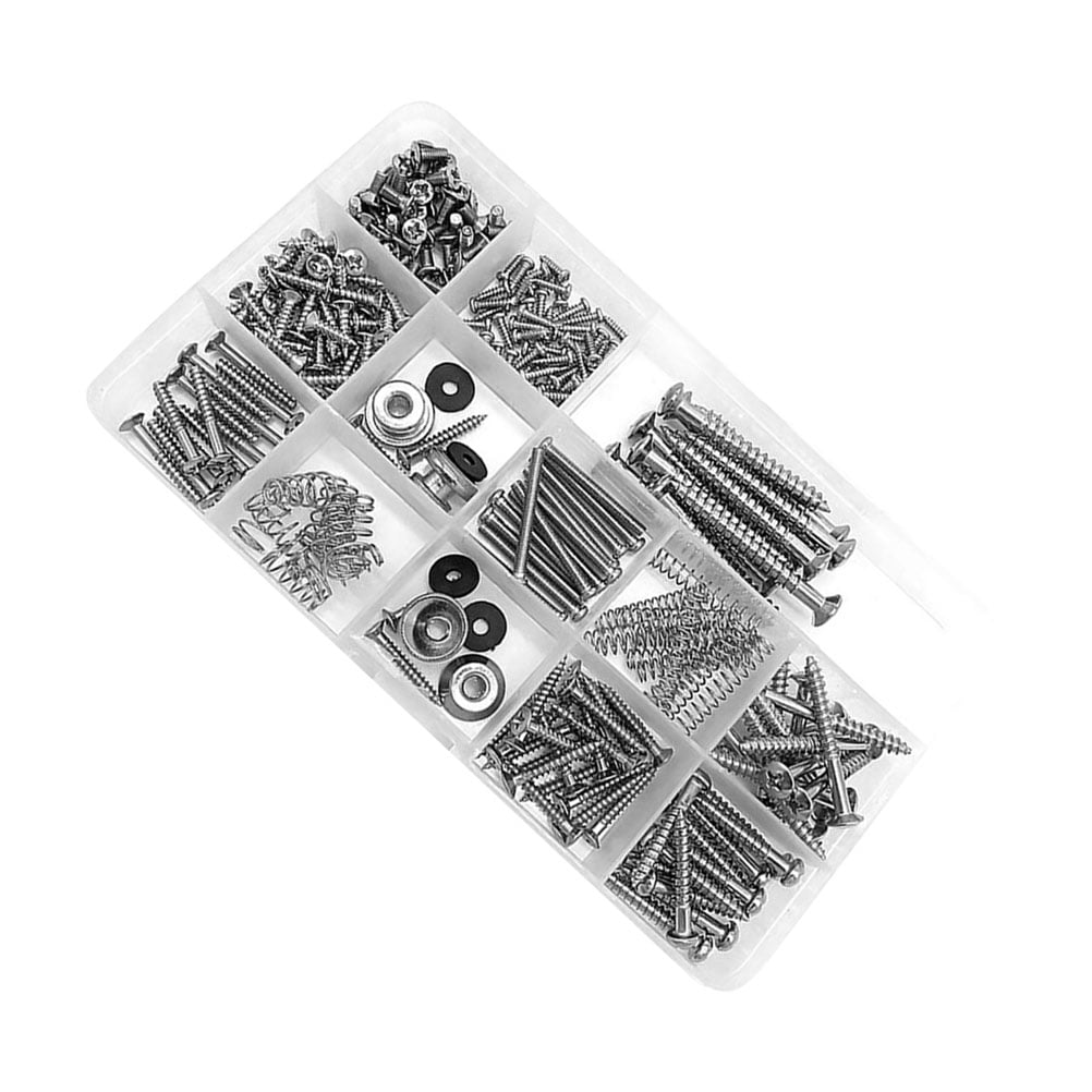 ELAYARD Stainless Steel Guitar Repair Screws Kit - Complete Set of Guitar Parts and Luthier Tools for String Instrument Maintenance