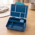 thumbnail image 3 of Bento Box Adult Lunch Box, 5-Compartment Leak-Proof Meal Prep Container for Work Travel Blue, 3 of 6