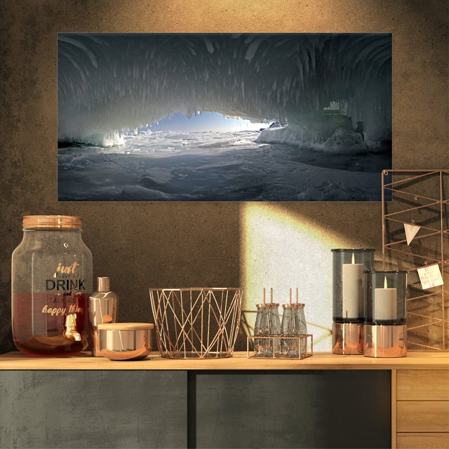 Baikal Lake Ice Macro Universe - Impression sur Toile Paysage