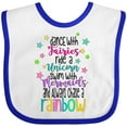 thumbnail image 3 of Inktastic Dance with Fairies, Ride a Unicorn, Swim with Mermaids Boys or Girls Baby Bib, 3 of 4