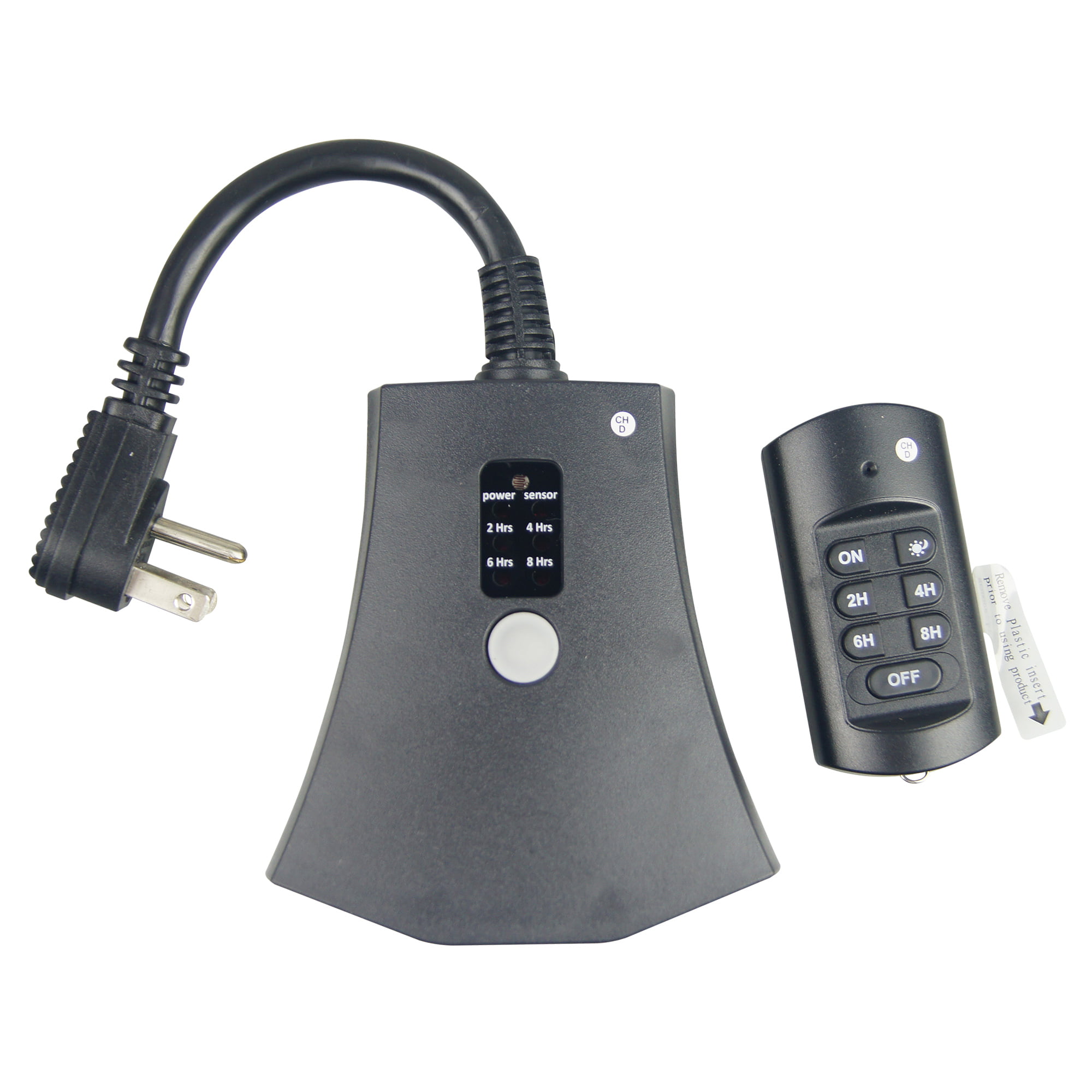Holiday Time Wireless Outlet and Remote with 100 Foot Range, 3