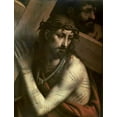 thumbnail image 2 of Luini, Bernardino 12x14 Black Ornate Wood Framed with Double Matting Museum Art Print Titled - Museumist Bearing His Cross, 2 of 4