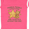 thumbnail image 4 of Inktastic Twinkle Twinkle Little Star One Year Old Birthday Boys or Girls Baby Bodysuit, 4 of 5