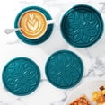 thumbnail image 5 of HFHOME Coasters for Drinks 4 Pcs Silicone Coasters Set, Drink Coaster for Coffee Table, Table Cup Mat Desk Coaster for Drinks, Bar Coasters for Home Decor Tabletop Protection Gift - Blue, 5 of 7