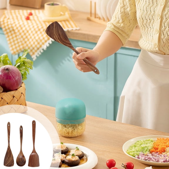 Teak Wood Cooking Spatula – Non Stick Pan Utensil, Solid Wooden Spoon for Mixing & Stirring, Durable Water Resistant Kitchen Tool, Natural Brown, 1 Piece, 10.24–12.99 in