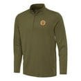 thumbnail image 2 of Men's Antigua Olive Boston Bruins Reprocess Quarter-Zip Pullover, 2 of 3