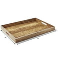 thumbnail image 3 of American Atelier, Poplar with White Rim, Polypropylene Rectangular Serving Tray with Handles, 2 Set, 3 of 6