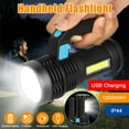 thumbnail image 2 of SHCKE Rechargeable Handheld LED Flashligh Waterproof Flashlight Spotlight Outdoor Flashlight Searchlight Flashlight for Emergency Outdoor Hiking Power Outages, 2 of 6