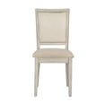 thumbnail image 5 of Weston Home Farmhouse Rattan Back Beige Seat Wood Dining Chairs, Set of 2, Antique White, 5 of 10