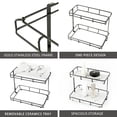 thumbnail image 4 of Organizador de baño Dobbyby de 2 niveles en acero inoxidable y mármol, 4 of 8