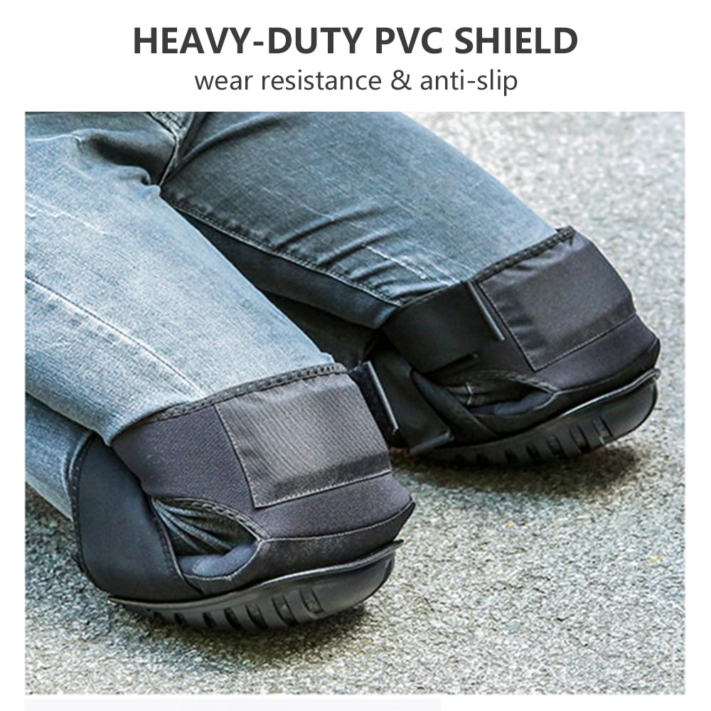 Elowen PVC Knee Pads Knee 1-Pair Professional Gel Knee Pads Wear Resistance Anti-slip for Working on Concrete Hardwood Floors Construction Work Welding Gardening Cleaning