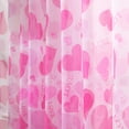 thumbnail image 6 of Valentine's Day Lace Curtains, Love Heart Embroidery Weave Sheer Curtains, Holiday Rod Pocket Drapes for Living Room, Pink 2 Panels 42 x 84 Inch, 6 of 10