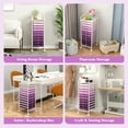 thumbnail image 2 of Kepooman Storage Cart, Mobile Shelving Unit,10 Drawer Rolling Storage Cart Organizer with 4 Universal Casters-Purple, 2 of 8
