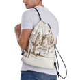 thumbnail image 3 of Bingfone Western Desert Cowboys Drawstrings Backpacks Bags For Men Women Gym Drawstrings Bag, 3 of 9