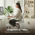thumbnail image 6 of Waleaf Ergonomic Cross Legged Office Chair, Boucle ADHD & Meditation Chair for Adult, Lumbar Support Swivel Wide Seat, Yoga & Kneeling chair, 6 of 12