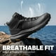 thumbnail image 5 of Botas de senderismo NORTIV 8 NMUMHB2505 impermeables de cuero para hombre, color negro 7.5, 5 of 8