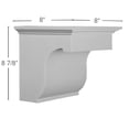 thumbnail image 2 of Ekena Millwork 8 7/8"W x 8"D x 8"H Legacy Bracket, 2 of 2