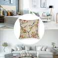 thumbnail image 5 of Ullo0ord Spring Floral Pillow Covers Brown Japanese Cherry Tree Blossom Throw Pillow Covers Outdoor Flower Bird Pillowcase Linen Cushion Cover for Sofa Couch Bedroom Home Decor, 5 of 7