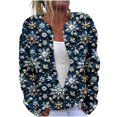thumbnail image 2 of LOVZFMLL Cardigan pour Femmes Décontracté Imprimé de Noël Cardigan Tricoté Veste à Boutons, 2 of 5