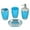 Blue, variant on Zeiwohndc Space Saving Bathroom Accessories Set Plastic Washing Cup Holder Soap Box