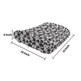 thumbnail image 5 of Monstera Lumbar Pillow, Classic Hawaiian Exotic Leaves Hibiscus Blooms Frangipani Aloha Island, Soft Back Cushion for Office Chairs with Adjustable Straps, 14" x 13", Charcoal Grey White, by Ambesonne, 5 of 7
