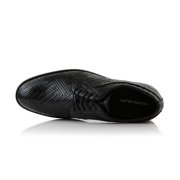 Ferro Aldo Jaxon MFA19691 Men's Plain-Toe Derby Casual Dress Shoes, in Embossed Black, Men's Size 10