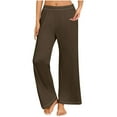 thumbnail image 1 of Pantalones de chándal holgados y anchos para mujer: cintura alta elástica, bolsillos laterales, tejido suave y transpirable, para el día a día, el trabajo o las vacaciones, varias tallas, 1 of 7