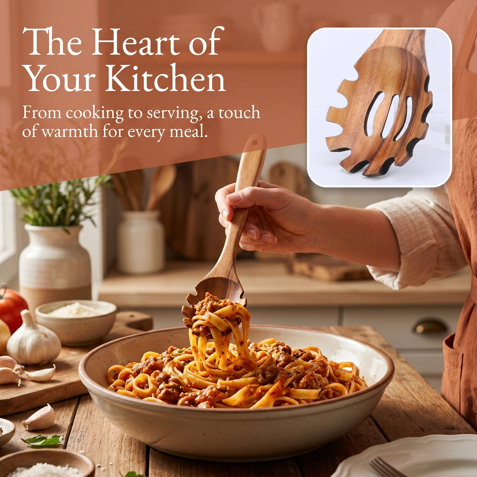 Unique Bargains Durable Non Stick Safe Heat Resistant Utensil Pasta spoon A 12.6" x 3.1"