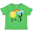 thumbnail image 3 of Inktastic I'm 3 Third Birthday Sun Rainbow Boys or Girls Toddler T-Shirt, 3 of 5