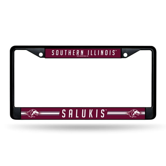 Southern Illinois Salukis Black Metal License Plate Frame