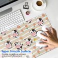 thumbnail image 4 of Long Mouse Pads for Desk,Beige Cow Flower Pattern Desk Mats on Top Of Desks, Desk Mouse Pad Extra Large with 3mm Non-Slip Base and Stitched Edge for Gaming,Office,Work,Home 35.4"x15.7", 4 of 6