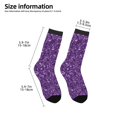 thumbnail image 2 of Uemuo Purple Glitter Printed Kids Boys Socks Seamless Crew Socks Crazy Funny Athletic Sport Socks for Children, 2 of 6