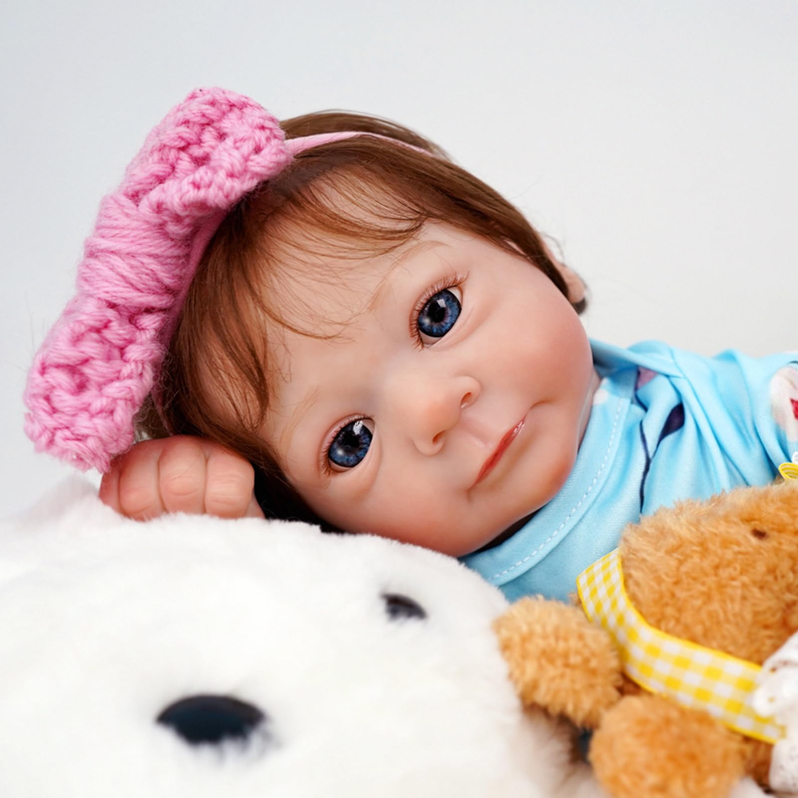 Lifelike Reborn Baby Dolls 17" Cloth Body Newborn Doll Girl that Look Real for ages 3+ Year Kids