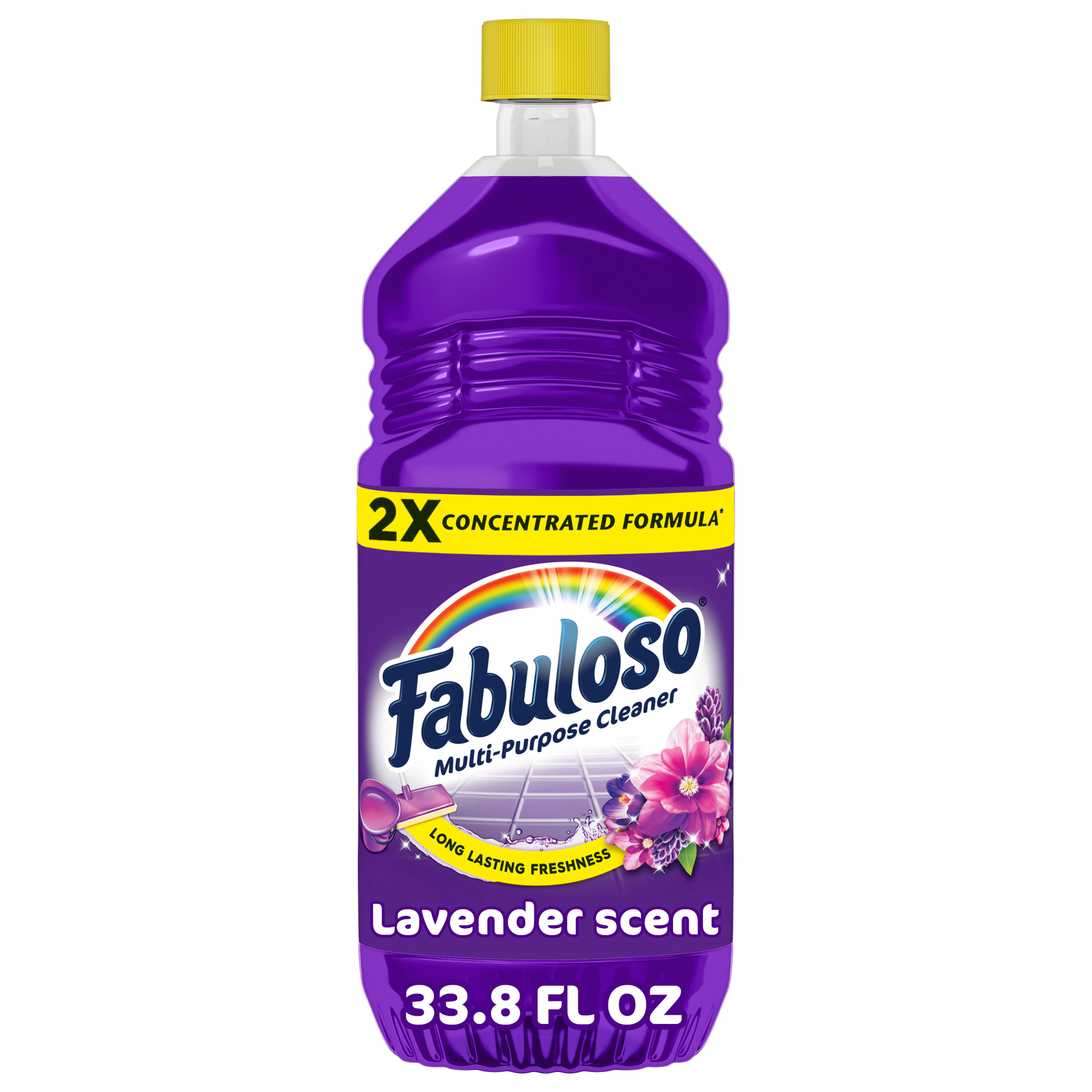 Fabuloso 2X Multi-Purpose Cleaner, No Rinse Floor Cleaner, Lavender Scent, 33.8 fl oz