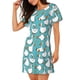thumbnail image 2 of Disketp Cartoon Funny Goose para Camisón Corto de Manga Corta para Mujeres, Camisón Cómodo con Escote Redondo, Bonito y Confortable, 2 of 6