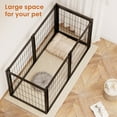 thumbnail image 5 of Dog cage and kennel, suitable for small and medium-sized dogs, with a top dog fence, kennel, pet pen, small and medium-sized dog pen, dog pen, pet fence, indoor and outdoor, indoor, black, 5 of 9