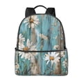 thumbnail image 2 of Lightweight Backpack With Adjustable Shoulder Strap Empty Bag Upright 12×14.5in For Weekend Holiday Travel Hiking Turquoise Wood Farmhouse Sunflowers (11), 2 of 5