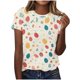 thumbnail image 2 of Haivin Women's Summer Round Neck Short Sleeve Print Casual Tops Cute Fashion Funny Tshirt, 2 of 5