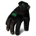 thumbnail image 2 of EXO Mechanics Gloves, Genuine Leather Palm, Polyester Back, XL, Black/Green, 2 of 2