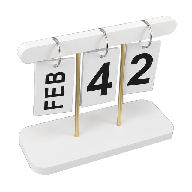 Vintage Perpetual Standing Flip Calendar, Large Display Desk Decor Calendar For With Creative Design, Multifunctional And Precise Date Display