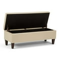 thumbnail image 3 of Simpli Home Banc de Rangement en Simili Cuir en Satin Crème, 3 of 7