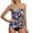Navy, variant on 2Piece Tankini Bathing Suits for Women Halter Bandeau Swim Top with Bottom Tummy Control Swimsuit Floral Print Briefs Navy L