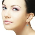 thumbnail image 3 of Galaxy Gold GG 14K Rose Gold 4.5 CTW Natural Blue Topaz Dangle Earrings - December Birthstone - Communication & Serenity - Fine Jewelry for Women, 3 of 3