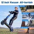 thumbnail image 5 of GLIDEZONE Off-Road Electric Scooter for Adults with 2400W Dual Motor, 41MPH Max Speed, 45 Miles Long Range, 12" All Terrain E-Scooter, 5 of 8