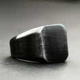 thumbnail image 2 of K-KED Vintage Brushed Signet Wedding Ring Stainless Steel Mens Boy's Gift Delicate Jewelry Ring-9, 2 of 6