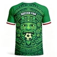 thumbnail image 5 of Betivan Men's Fashion Casual Soccer Mexico Style Soccer Printed Sport Breathable Short Sleeve Tops, 5 of 6