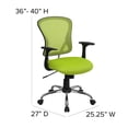 thumbnail image 4 of UrbanPro Mid Back Mesh Office Chair in Green, 4 of 9