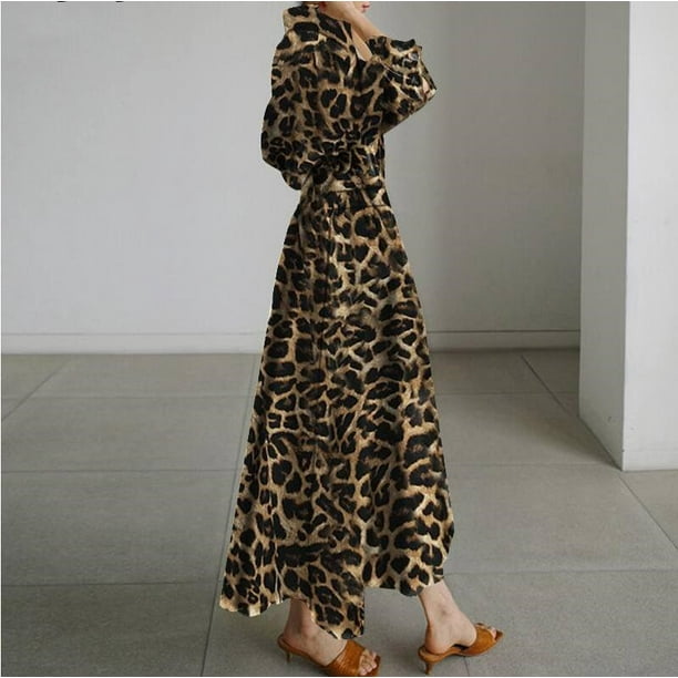 Print Shirt Dress Animal Print Work Dress REDHOTYPE Fashion Women